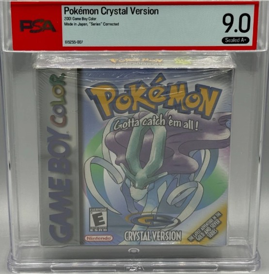 Pokemon Crystal Version Nintendo Game Boy Color Sealed New PSA 9.0 A+ Graded